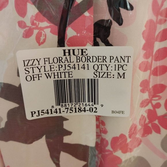 610 NWT HUE Izzy Floral Border pj Pants - Picture 7 of 8